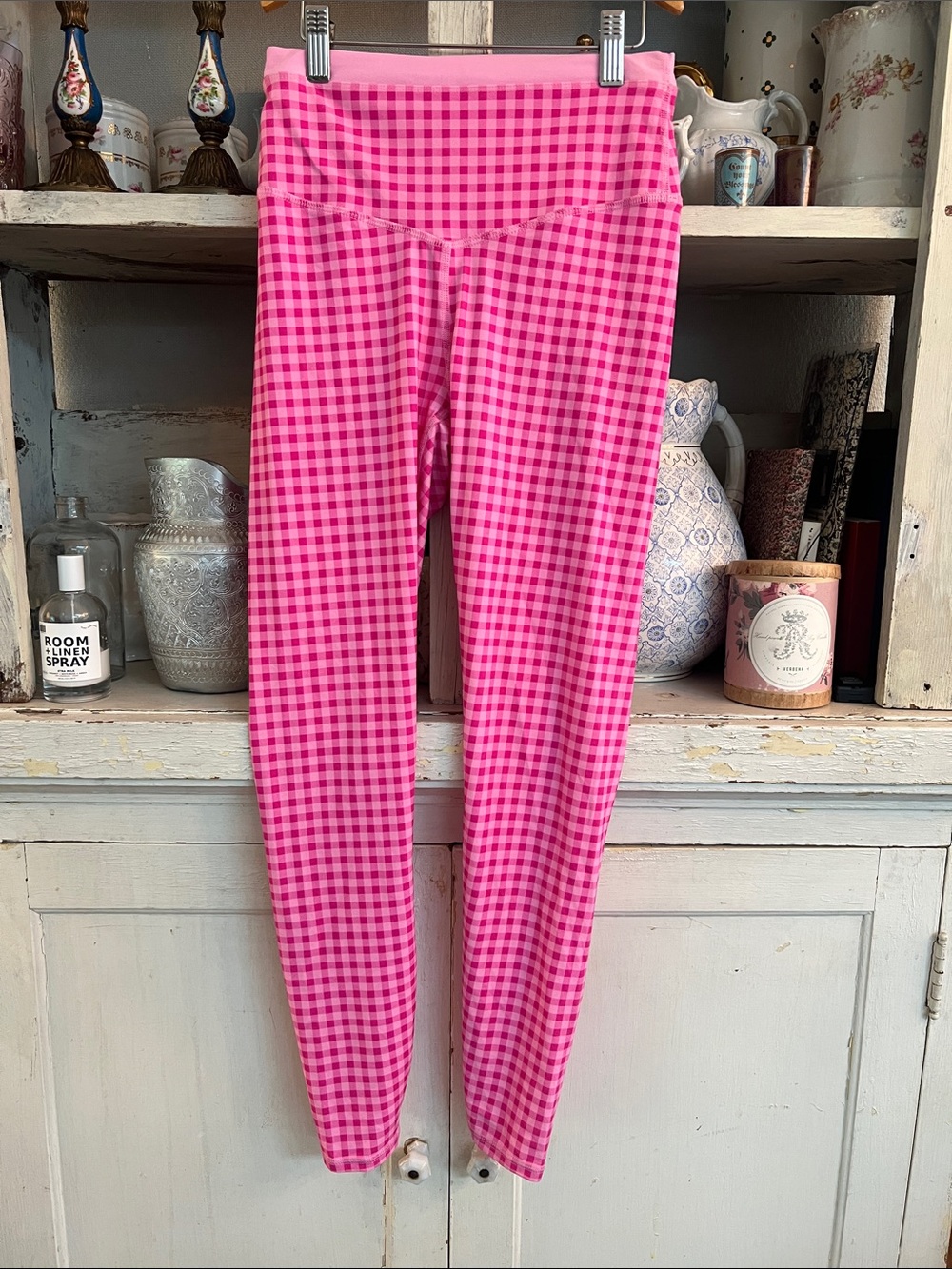 JoyLab Pink Gingham High-Rise Leggings Size XS Brand New !!!